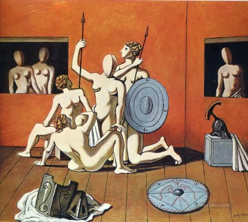 gladiators Giorgio de Chirico Metaphysical surrealism Oil Paintings